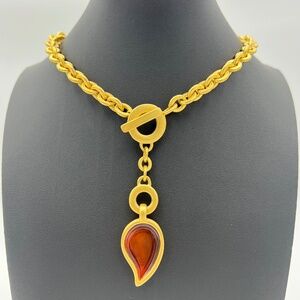 Givenchy Matte Goldtone and Enamel Necklace